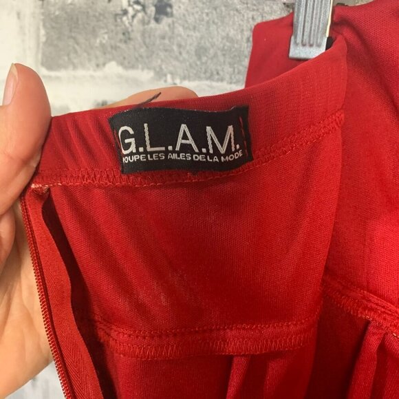 Vintage Y2K Red Sheer Black Lace Corset Strapless Babydoll Dress - Picture 12 of 16